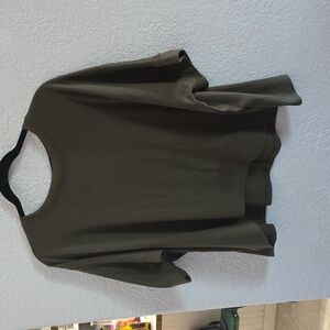 Dokotoo Oversized Soft Basic Tee – Moss Green | Large